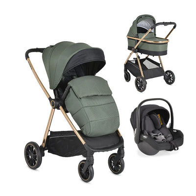 Moni Hydra 3u1 kolica za bebe i-Size - Green (Zelena)