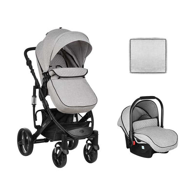 2u1 Kombinovana kolica za bebe KikkaBoo Beloved - Light grey (Svetlo siva)