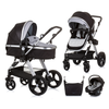 Chipolino Havana 2u1 kombinovana kolica za bebe iSize - Obsidian silver grey (Crna sa sivim)