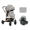 Kikka Boo Amaia 2u1 kombinovana kolica i-Size Premium - Light grey (Svetlo siva)