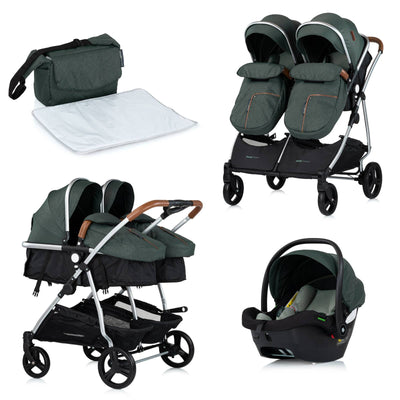 2u1 Kombinovana kolica za blizance Chipolino Duo Smart i-Size