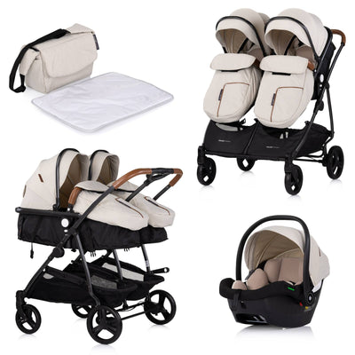 2u1 Kombinovana kolica za blizance Chipolino Duo Smart i-Size