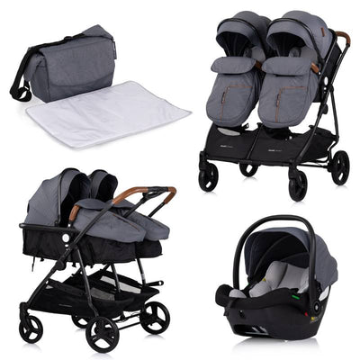 2u1 Kombinovana kolica za blizance Chipolino Duo Smart i-Size