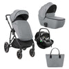 Kikka Boo Thea 3u1 kolica za bebe i-Size Premium - Grey (Siva)