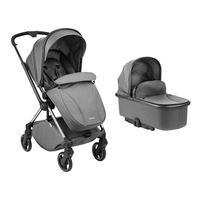 Siva kolica za bebe sa dodatkom za nošenje brend Kinderkraft.