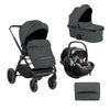 Kikka Boo Tiffany 3u1 kolica za bebe i-Size Premium - Dark grey (Tamno siva)