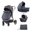 Kolica za decu i bebe Chipolino 3u1 Prema - Graphite (Siva)