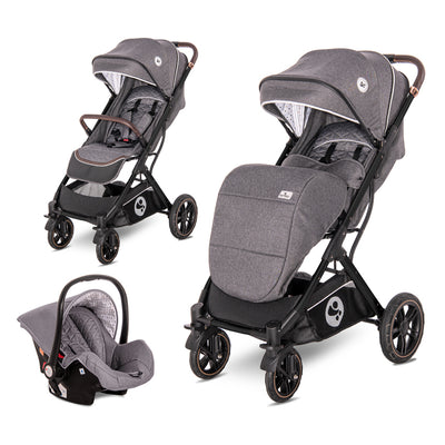 Kolica za bebe 2u1 sa auto sedištem Lorelli Storm - Steel grey (Tamno siva)
